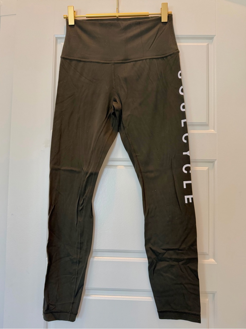 Soulcycle x Lululemon Dark Green Leggings Size 6
